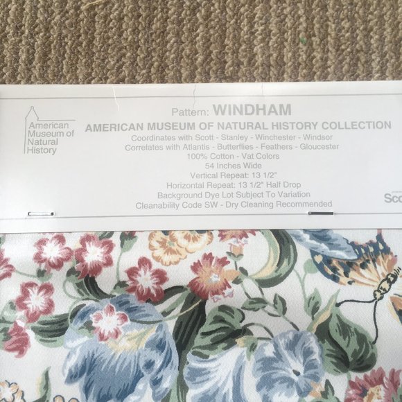 Decorative Fabric. Flowers & Butterflies. 5 pcs. - Picture 2 of 9